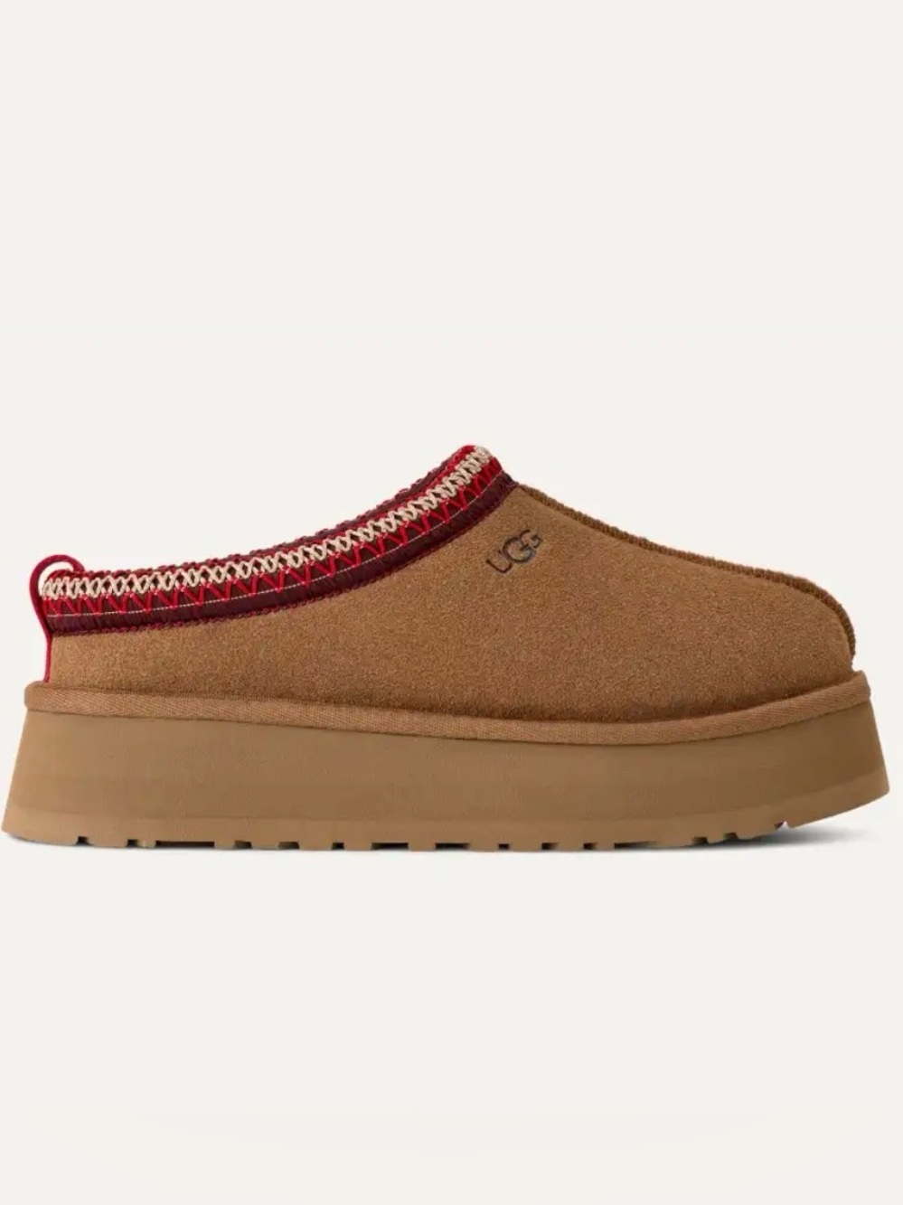 UGG Women’s Tazz II Shearling Slip-On Slipper Braid Trim Color:Chestnut Size: 9 - Picture 11 of 13